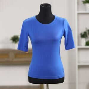 Akris Punto Blue 3/4 Sleeve T-Shirt – Size Small – Saks Fifth Avenue Exclusive